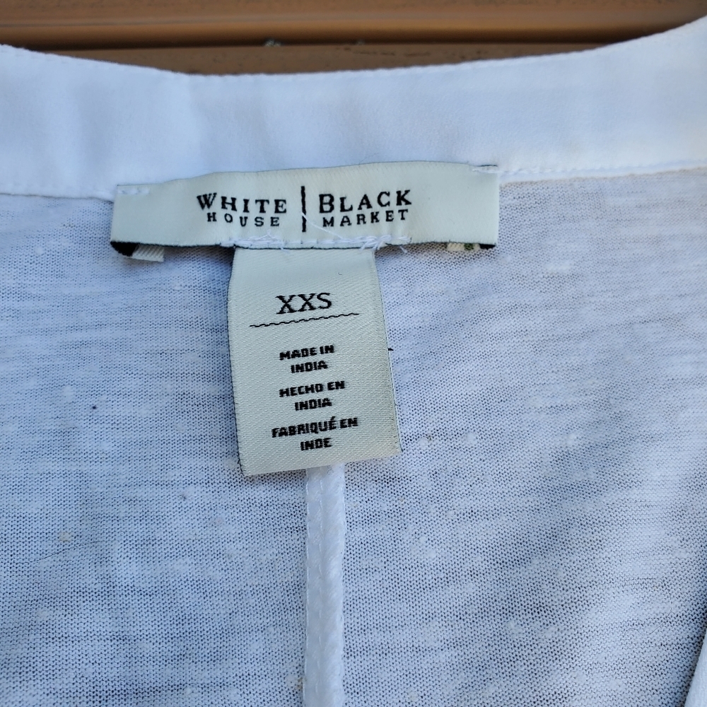 White House Black Market WHBM Linen Tunic Shirt Sleeveless Gauze Tank Top XXS - Picture 3 of 7